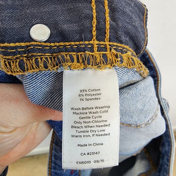 Talbots Flawless 5-Pocket Straight Jeans Size 14 34" Medium Wash Soft Stretch - Picture 15 of 15